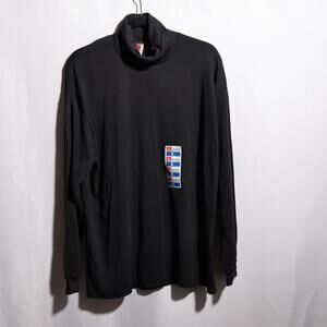 Vintage‎ Deadstock USA MADE Hanes Turtleneck Sweater Mens L Black Haneswear NOS